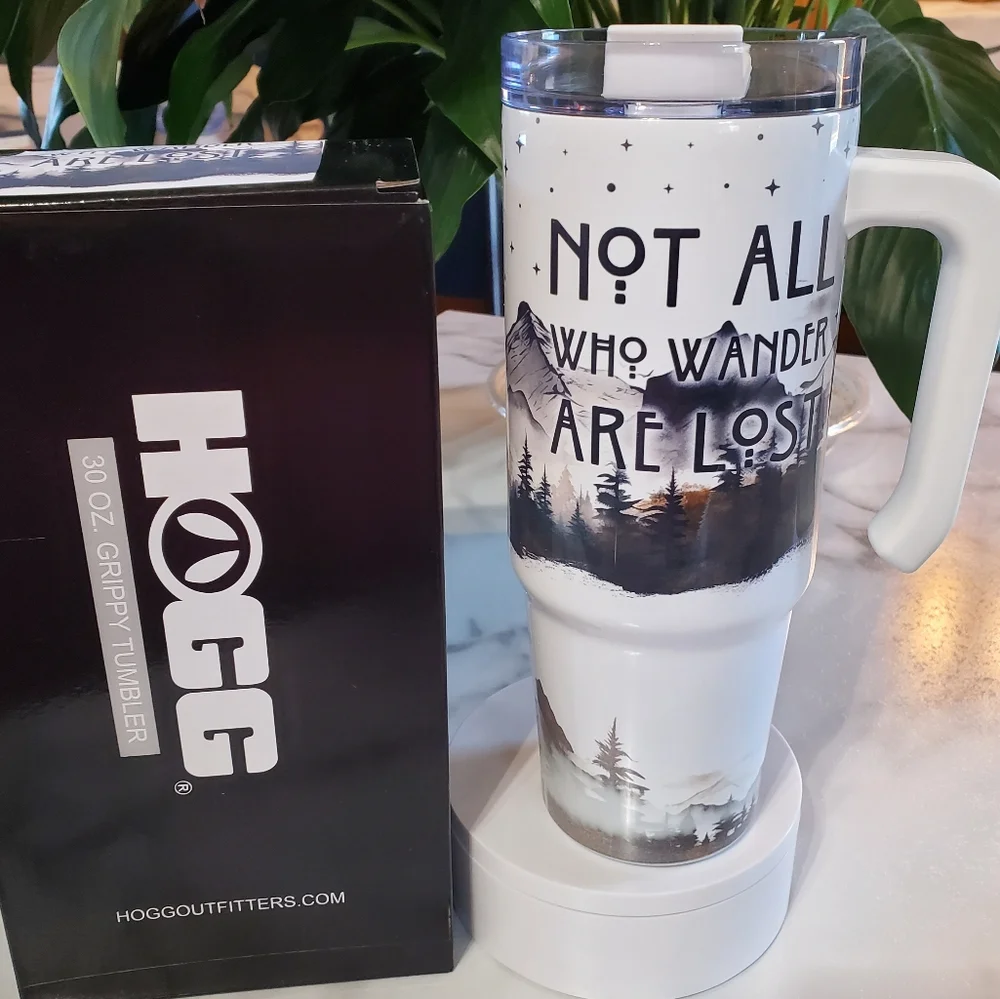 Not All Who Wander Are Lost 40oz Traveler Tumbler 💜sale
